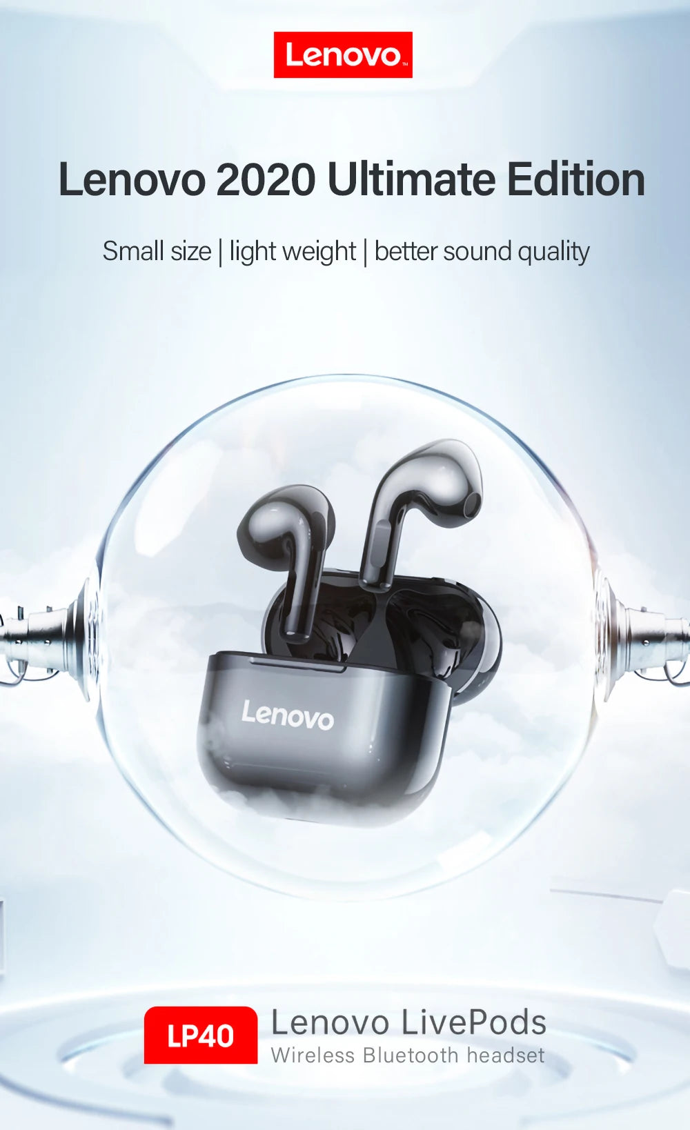 Fones de ouvido Lenovo LP40
