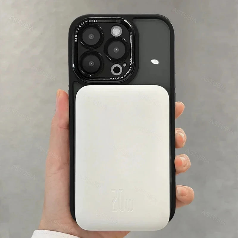 Capa protetora de lente magnética de metal de luxo para iPhone 16 15 14 13 12 11 Pro Max 16 Plus com carregamento sem fio e capa rígida transparente Sucesso