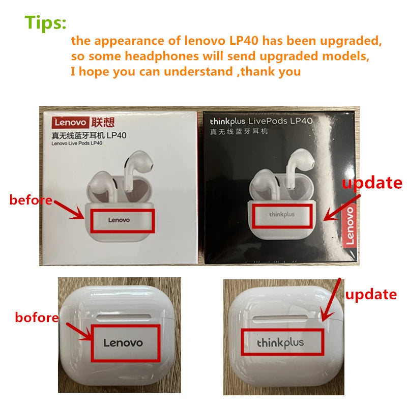 Fones de ouvido Lenovo LP40
